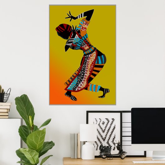 poster van de afrikaanse danserstribale vanaf 8.99 (Thuiskantoor)