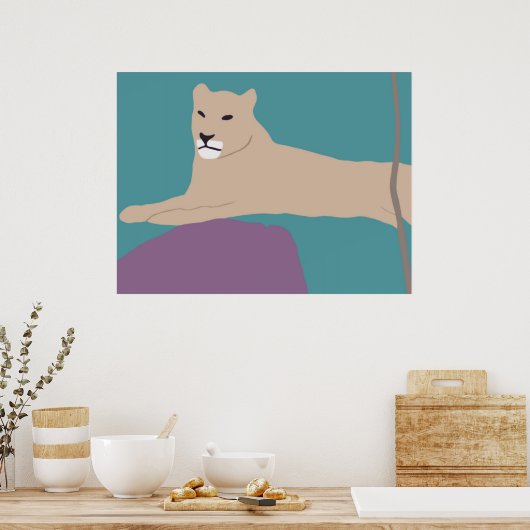 Poster van de Afrikaanse Leeuwen (Keuken)