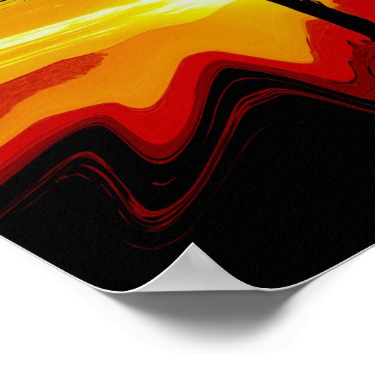 Poster van de Afrikaanse Safari Sunset Tree (Hoek)