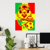 Poster van de Afrikaanse Voetbal (Thuiskantoor)
