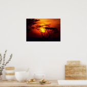 Poster van de Afrikaanse zonsondergang (Keuken)