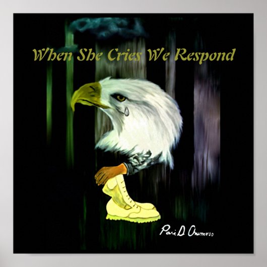 Poster van de Amerikaanse adelaar (Voorkant)