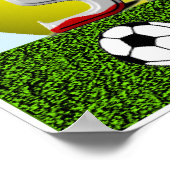 Poster van de Amerikaanse Girl Lady Soccer (Hoek)