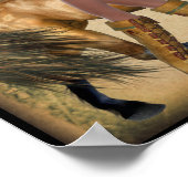 Poster van de Amerikaanse Indiaanse prinses en paa (Hoek)