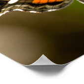 Poster van de Amerikaanse Lady Butterfly Wild Hyac (Hoek)