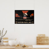 Poster van de Amerikaanse oorlogsspoorlijn in het  (Keuken)