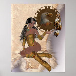 Poster van de Amerikaanse prinses Eagle Mandala