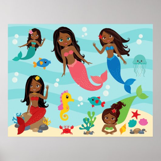 Poster van de Amerikaanse Zeemeermin (Voorkant)