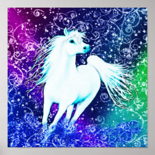 Poster van de Arabische Myth White Horse