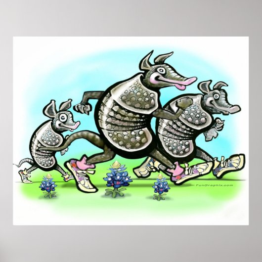 Poster van de Armadillo-familie (Voorkant)