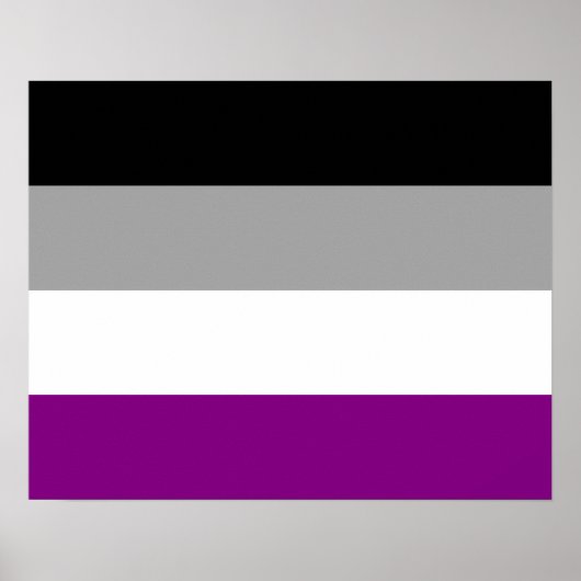 Poster van de asexualiteitvlag (Voorkant)