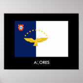 Poster van de Azoren-vlag (Voorkant)