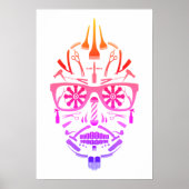 poster van de barbershop suikerschedel (Voorkant)