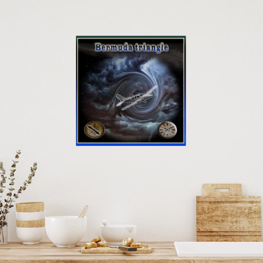 Poster van de Bermuda-driehoek (Keuken)