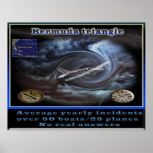Poster van de Bermuda-driehoek