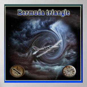 Poster van de Bermuda-driehoek