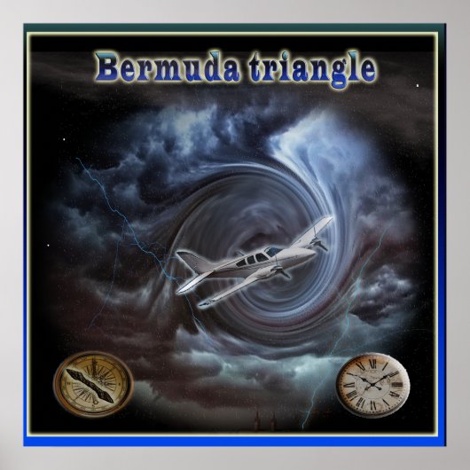 Poster van de Bermuda-driehoek (Voorkant)