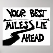 Poster van de beste marathontoeschouwer van Miles (Voorkant)