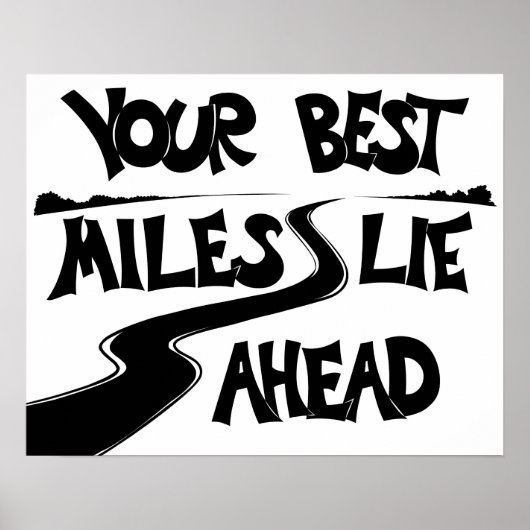 Poster van de beste marathontoeschouwer van Miles (Voorkant)