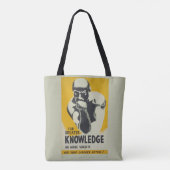  Poster van de Bibliotheek "voor Grotere Kennis" W Tote Bag (Achterkant)