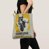  Poster van de Bibliotheek "voor Grotere Kennis" W Tote Bag (Dichtbij)