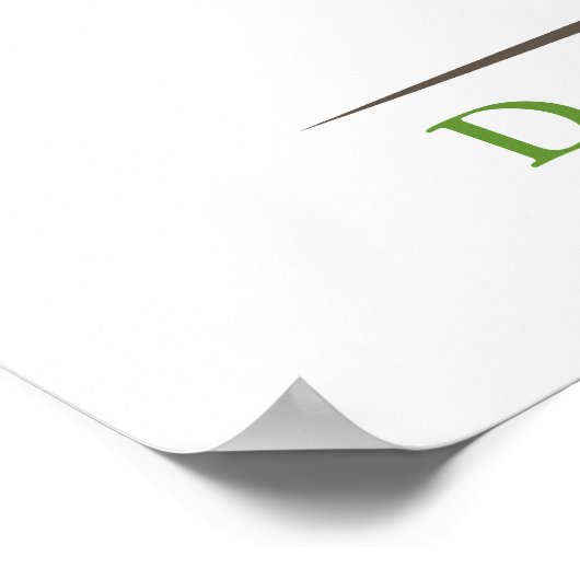 Poster van de Bindtekenboom - Natural Green-MED (Hoek)