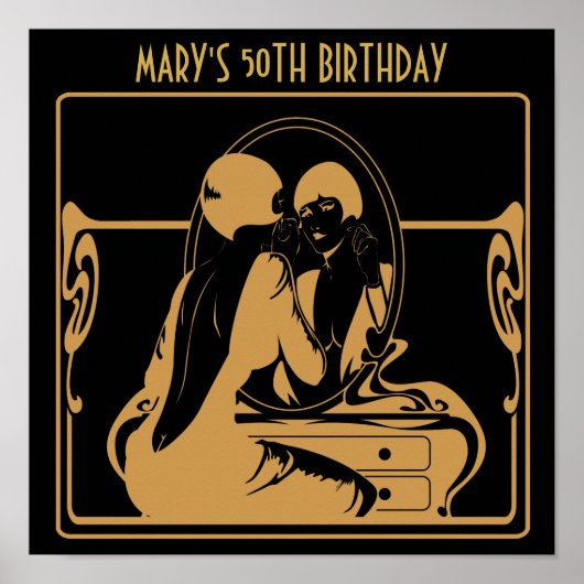 poster van de Birthday Party uit 1920 (Voorkant)