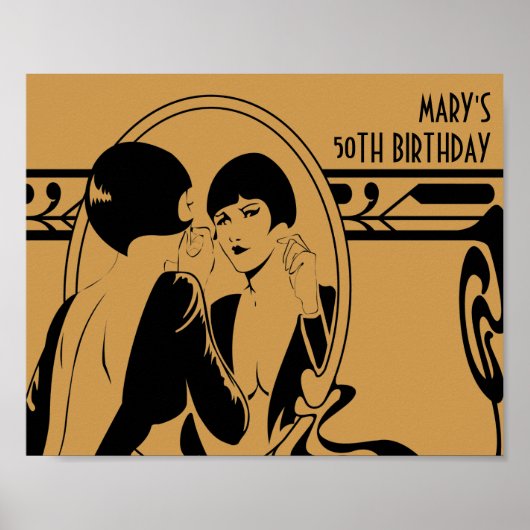poster van de Birthday Party uit 1920 (Voorkant)