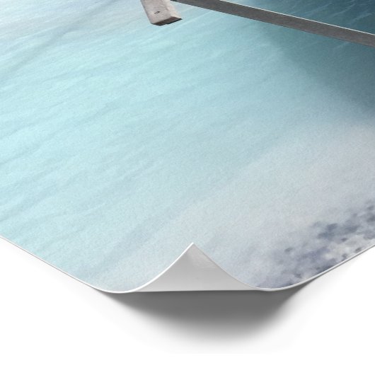 Poster van de blauwe lagune (Hoek)