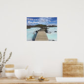 Poster van de blauwe lagune (Keuken)