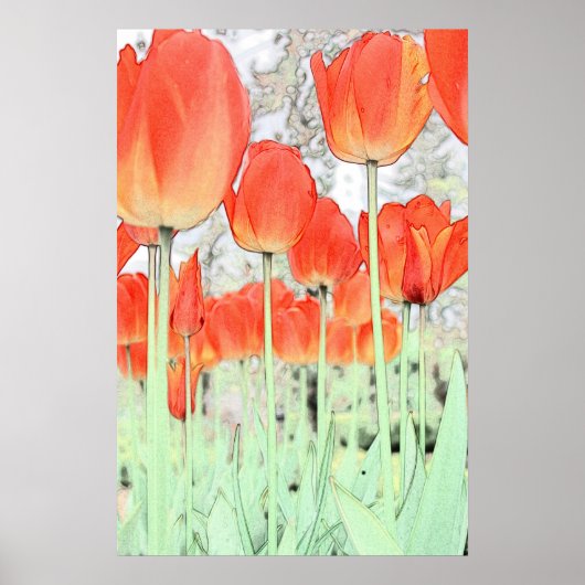 poster van de bloem. plant van de bloem (Voorkant)