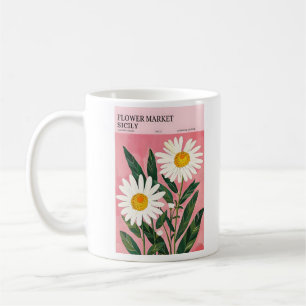 Poster van de bloemenmarkt van Sicilië Koffiemok
