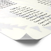 Poster van de Blush Pink Floral Wedding Seating Ch (Hoek)