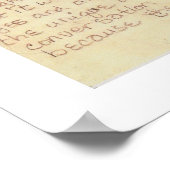 Poster van de boomschets met gedicht (Hoek)