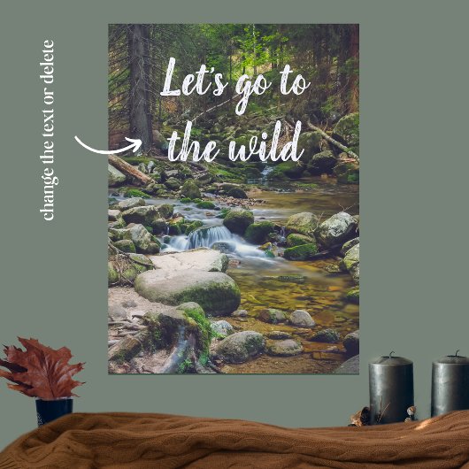 Poster van de boswaterval