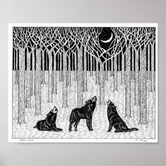 Poster van de boswolven