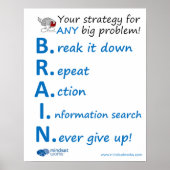 Poster van de BRAIN-strategie, van Mindset Works (Voorkant)