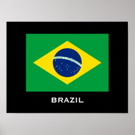 Poster van de Braziliaanse vlag