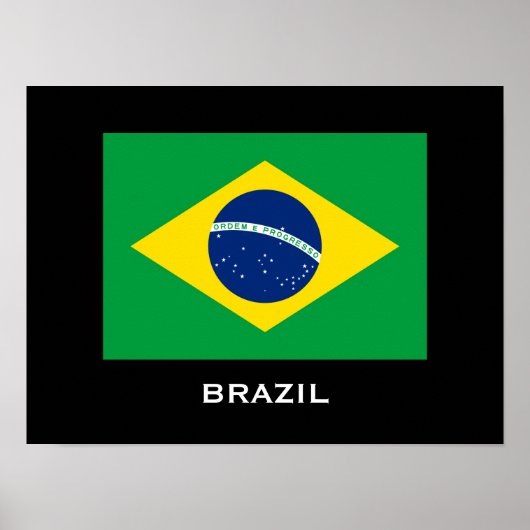 Poster van de Braziliaanse vlag (Voorkant)
