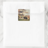 Poster van de Britse kustspoorwegen Vierkante Sticker (Tas)