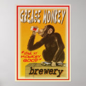 poster van de brouwerij van de griekse aap (Voorkant)