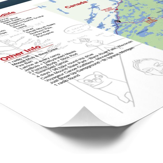 Poster van de Canoe Trails 2021 Canadian Trip (Hoek)