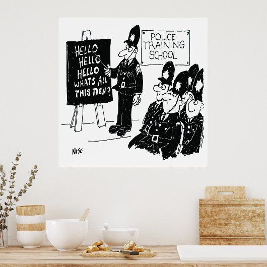 POSTER van de Cartoon van Funny  van de Britse Pol (Keuken)