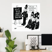 POSTER van de Cartoon van Funny  van de Britse Pol (Thuiskantoor)