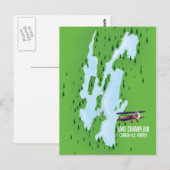 Poster van de ChamPlavlam USA Canada Map Briefkaart (Voorkant / Achterkant)