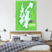 Poster van de ChamPlavlam USA Canada Map Canvas Afdruk (Insitu (Slaapkamer))
