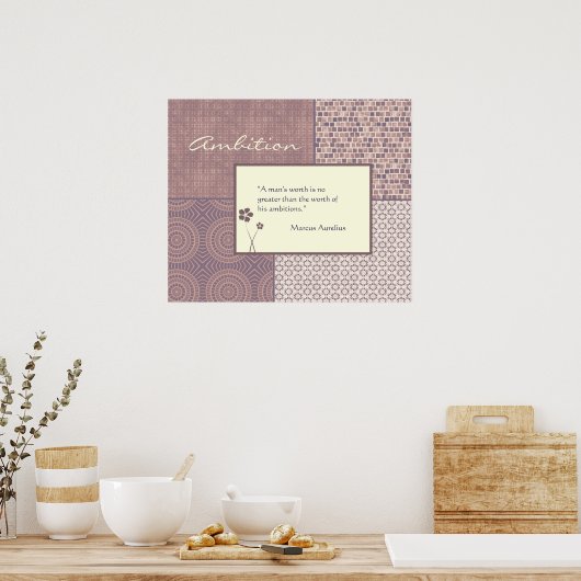 Poster van de citaat van de Ambition  (Keuken)