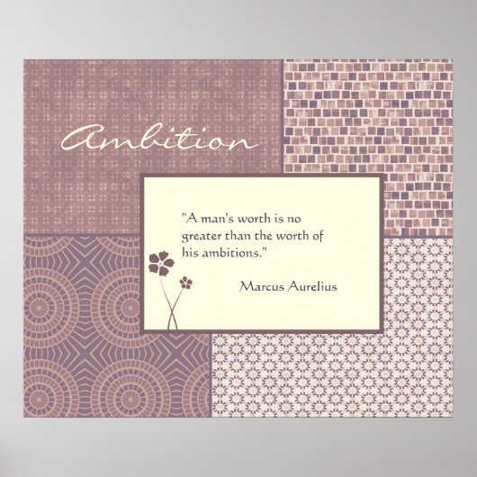 Poster van de citaat van de Ambition (Voorkant)