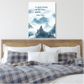 Poster van de citaat van de bergen Kunst Inspirere Canvas Afdruk (Insitu (Slaapkamer))