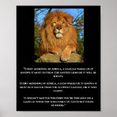 Poster van de citaten van Lion en Gazelle (Voorkant)